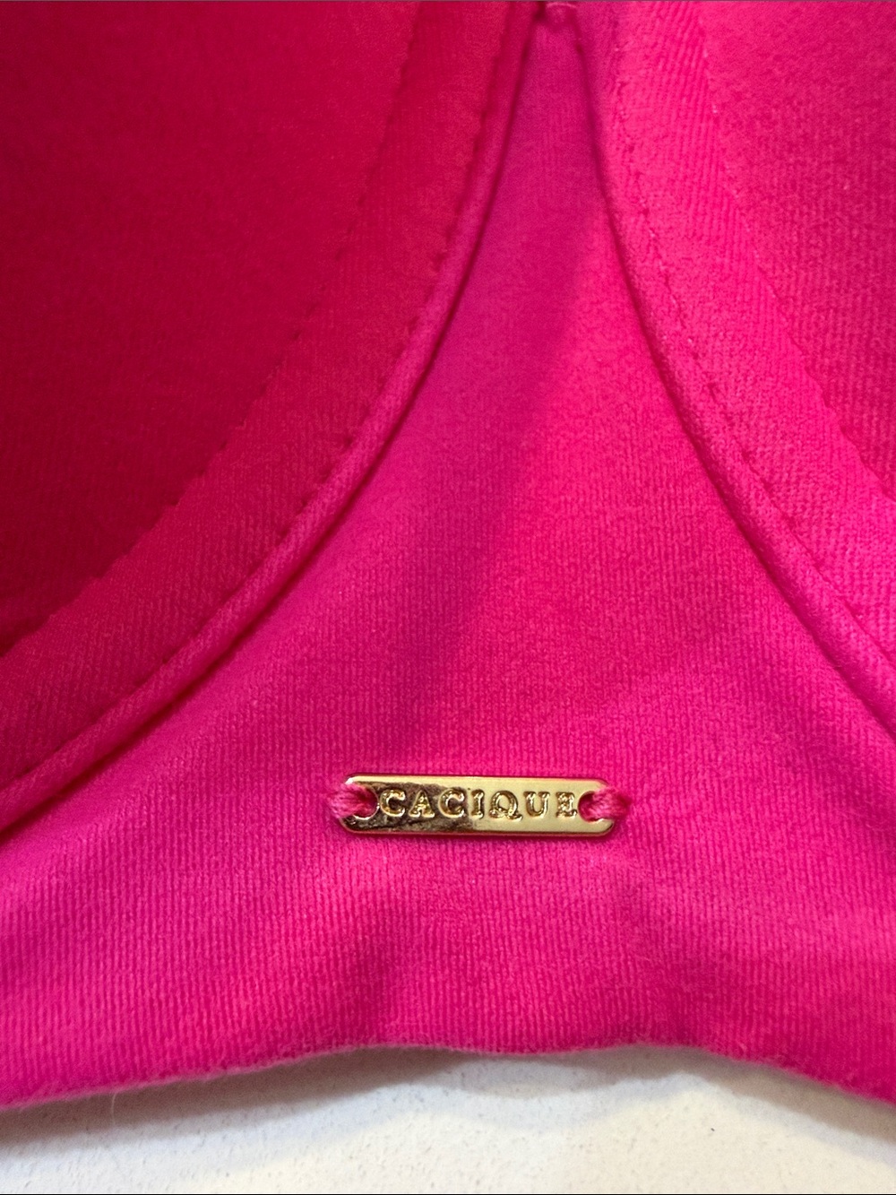 Cacique Bright Hot Pink Lightly Lined Balconette Bra | 44D